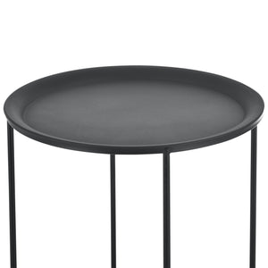 Soffbord set om 3 metall svart [en.casa]