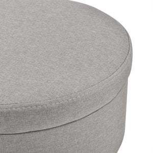 Soffbord Aurere fotpall 42xØ36cm förvaring under bordsskivan grå [en.casa]