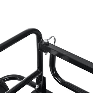 Cykelkärra Cykelkärra stål svart max.belastning 40kg reflexer kollisionsskydd pneumatiska däck [pro.tec]