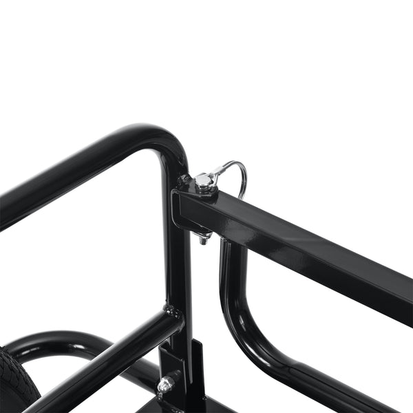 Cykelkärra Cykelkärra stål svart max.belastning 40kg reflexer kollisionsskydd pneumatiska däck [pro.tec]