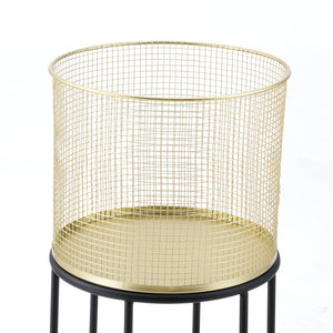 Växtställ Merelbeke set om 2 med krukor [en.casa]