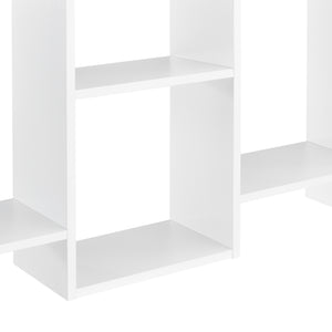 Vägghylla Jessheim med 7 fack 161x18x65cm vit matt lackad [en.casa]