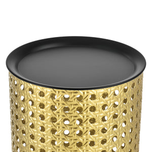 Soffbord Theux set om 2 avtagbar bordsskiva svart guld [en.casa]