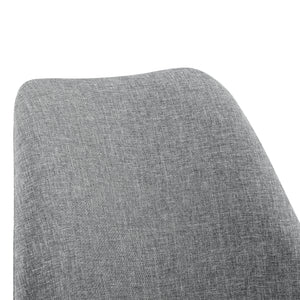 Kontorsstol Atherton textil förkromad metall ljusgrå [en.casa]