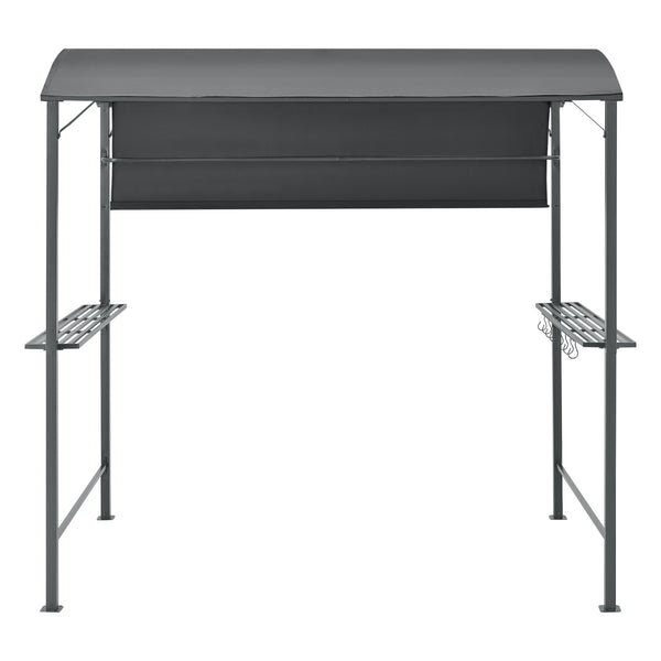 BBQ paviljong Pyrgos 215x220x140cm antracit mörkgrå [en.casa]