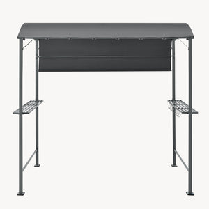 BBQ paviljong Pyrgos 215x220x140cm antracit mörkgrå [en.casa]