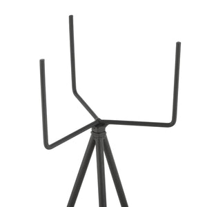 Piedestal Lasne set om 2 med 2 krukor metall svart beige [en.casa]