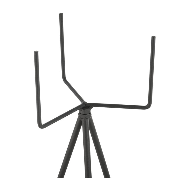 Piedestal Lasne set om 2 med 2 krukor metall svart beige [en.casa]