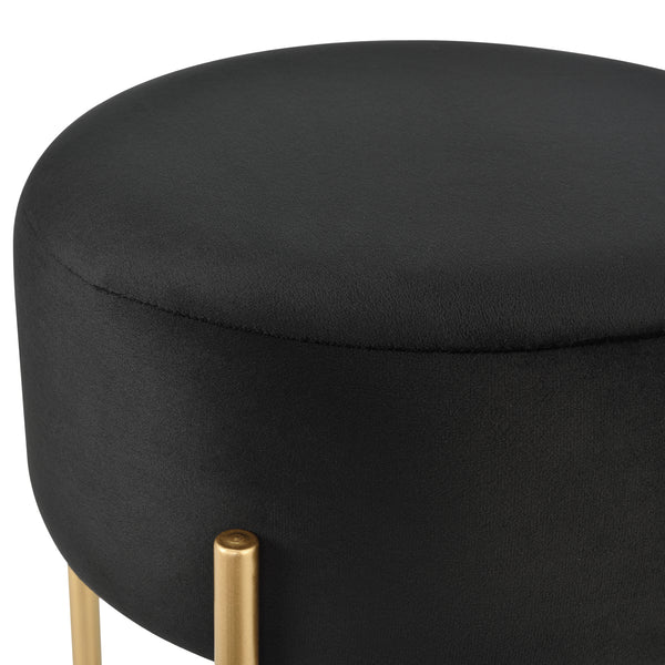 Sittpall Kungälv 44x35cm svart mässing [en.casa]