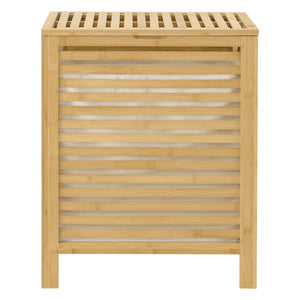 Tvättkorg Skövde med tvättsäck 50,5x35,5x60cm bambu [en.casa]