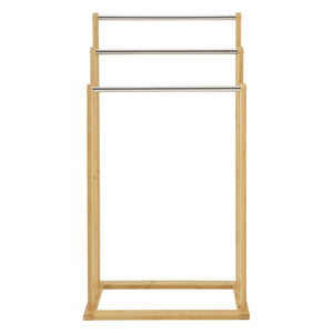 Handdukshållare Porsanger 46x24x84cm bambu [en.casa]