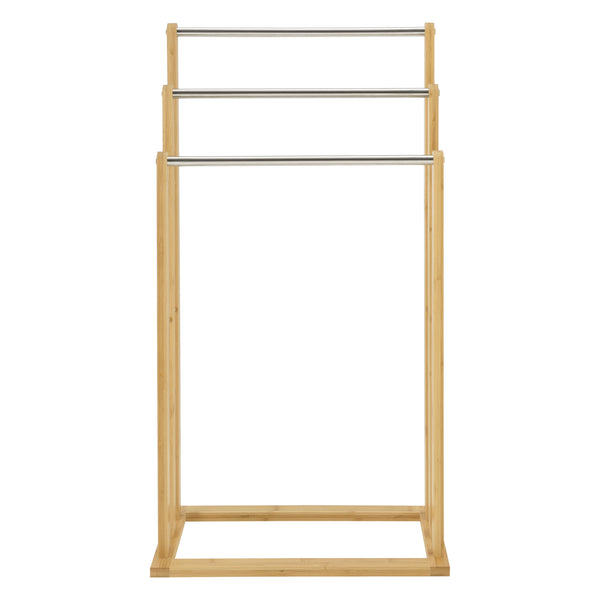 Handdukshållare Porsanger 46x24x84cm bambu [en.casa]