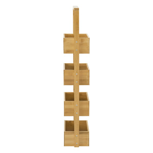Badrumshylla Bardu 28x16x88 cm bambu [en.casa]