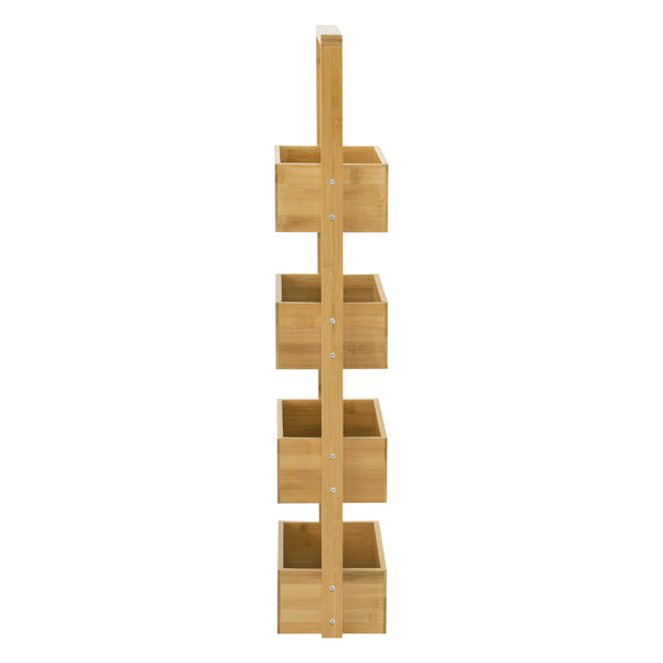 Badrumshylla Bardu 28x16x88 cm bambu [en.casa]