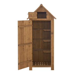 Trädgårdsskåp Redskapsbod Vedförvaring 179x77x54 cm granträ [en.casa]