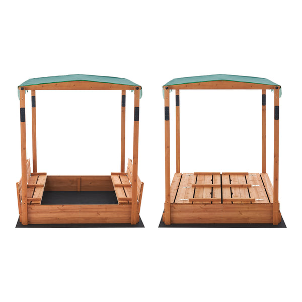 Sandlåda Pitsunda med tak 145x118x118 cm [en.casa]
