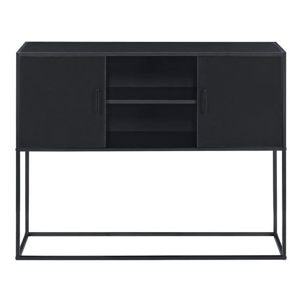 Avlastningsbord Motala metall svart 90x108,5x30cm [en.casa] 