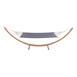 Hängmatta Langadia med stativ 415x120x125 cm lärk [en.casa]