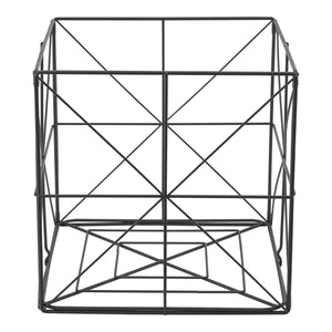 Tidningsställ Temse 40x40x40 cm metall [en.casa]