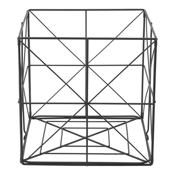 Tidningsställ Temse 40x40x40 cm metall [en.casa]