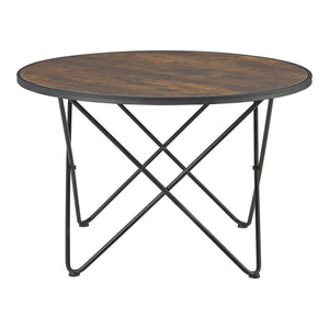 Soffbord Goskamark Ø80x50 cm stål [en.casa]