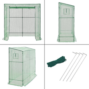 Växthus Vlaardingen 198x78x200cm Grönt [en.casa]