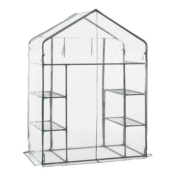 Växthus Hoorn 140x73x195 cm [en.casa]