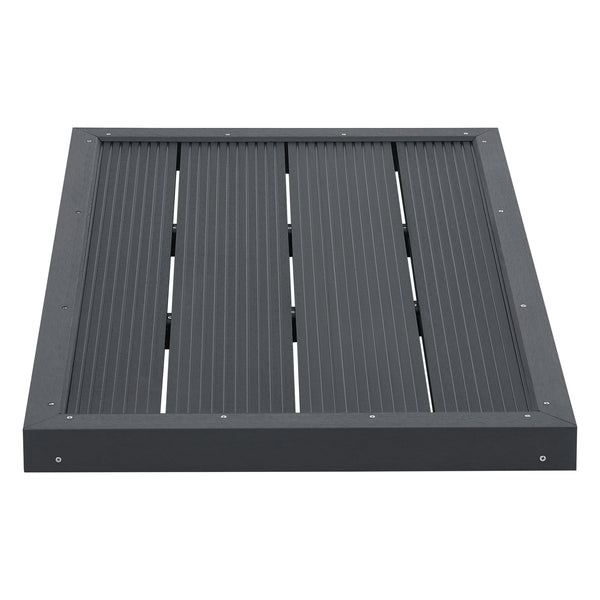 Golv till utedusch Nürtingen WPC 101x63x5,5 cm mörkgrå [en.casa] 