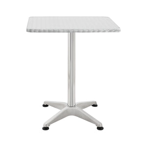 Barbord Järpen silver vikbar bordsskiva 75-115x60x60 cm [en.casa]