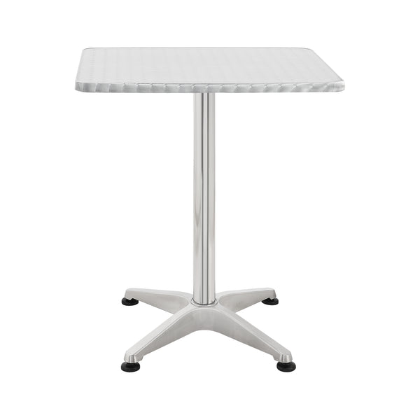 Barbord Järpen silver vikbar bordsskiva 75-115x60x60 cm [en.casa]