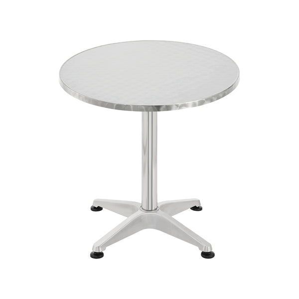 Barbord Avesta rund silver vikbar bordsskiva 75-115x60x60 cm [en.casa]