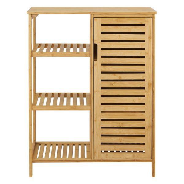 Badrumsskåp Vetlanda bambu 87x66x33 cm [en.casa]