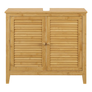 Tvättställsunderskåp Värmdö bambu 60x67x30 cm [en.casa]