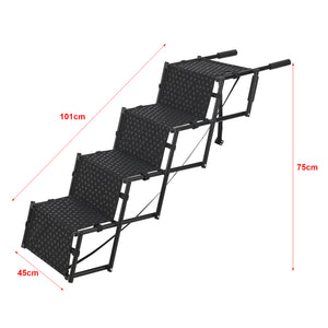 Colchester 4-stegs hundtrappa upp till 55 kg metall/polyester [en.casa]