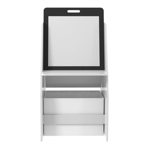 Barnbord med sittpall Ferrol whiteboard skrivtavla rittavla 88x51x49 cm [en.casa]