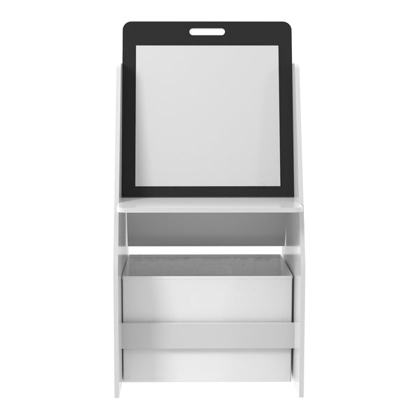 Barnbord med sittpall Ferrol whiteboard skrivtavla rittavla 88x51x49 cm [en.casa]