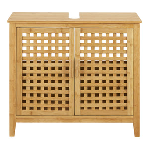 Tvättställsunderskåp Ingmarsö 60x67x30 cm bambu [en.casa]