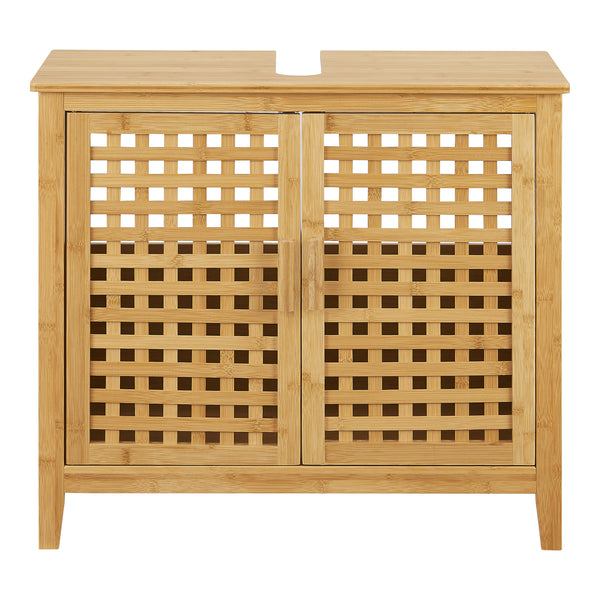 Tvättställsunderskåp Ingmarsö 60x67x30 cm bambu [en.casa]