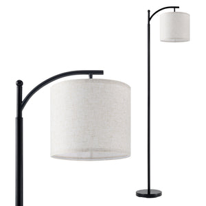 Golvlampa Coventry 180cm metall svart beige [lux.pro]