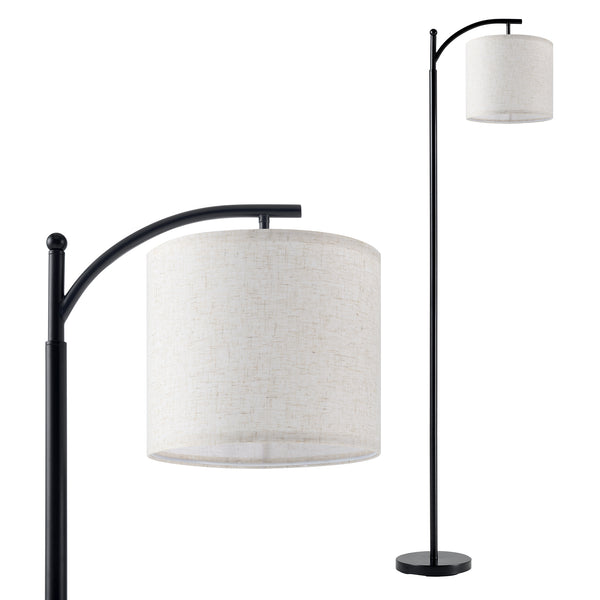 Golvlampa Coventry 180cm metall svart beige [lux.pro]