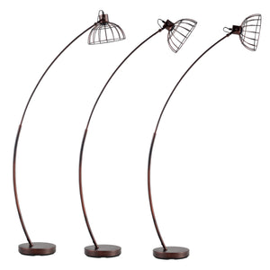 Golvlampa Portsmouth 160 cm metall rostbrun [lux.pro]