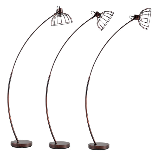 Golvlampa Portsmouth 160 cm metall rostbrun [lux.pro]