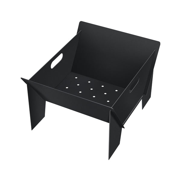 Eldfat Eidskog eldstad 28,5x46x40 cm metall svart [casa.pro] 