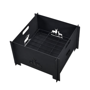 Eldfat Etnedal eldstad 25x40x40 cm metall svart [casa.pro] 
