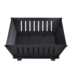 Eldfat Fedje eldstad 25x55x55 cm metall svart [casa.pro] 