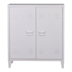 Kontorsskåp Oripää 90x80x33 cm stål vit [en.casa]