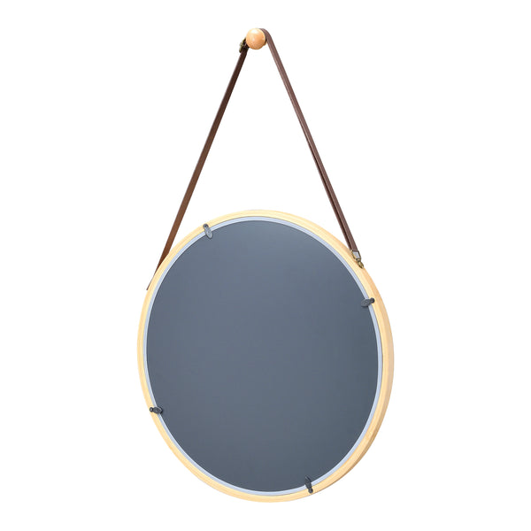 Väggspegel Bykle Ø38 cm bambu [en.casa] 