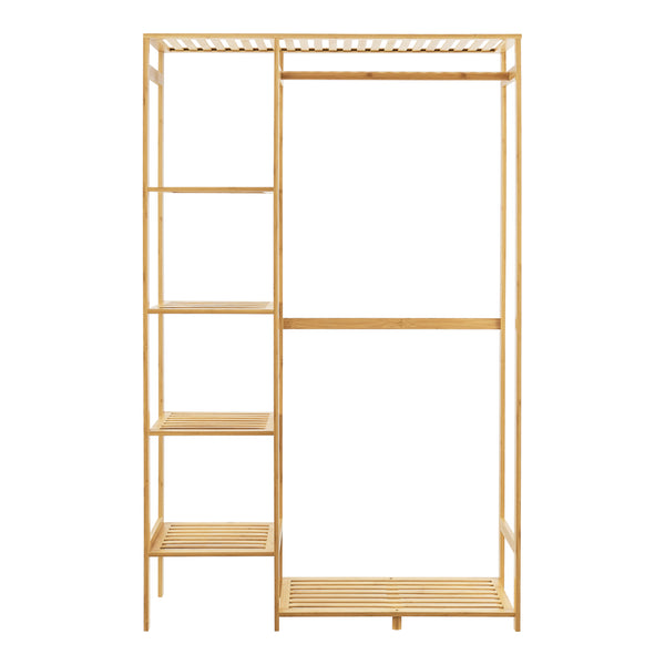 Klädhängare Eurajoki 139x100x40 cm bambu natur [en.casa]