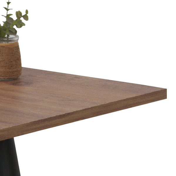 Ballerup soffbord 50 x 45 x 45 cm svart / valnötsutseende [en.casa]