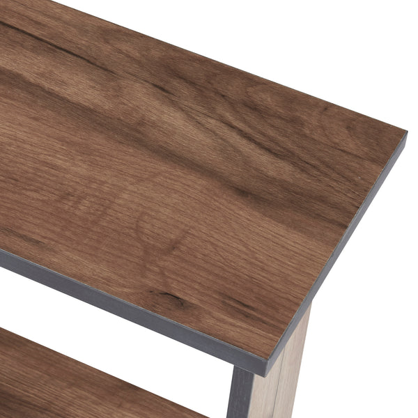 Haarby sidobord med 4 hjul 42x50x24 cm ekutseende [en.casa]